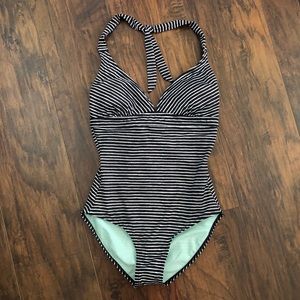 Prana Lahari One Piece Swimsuit Black Stripe